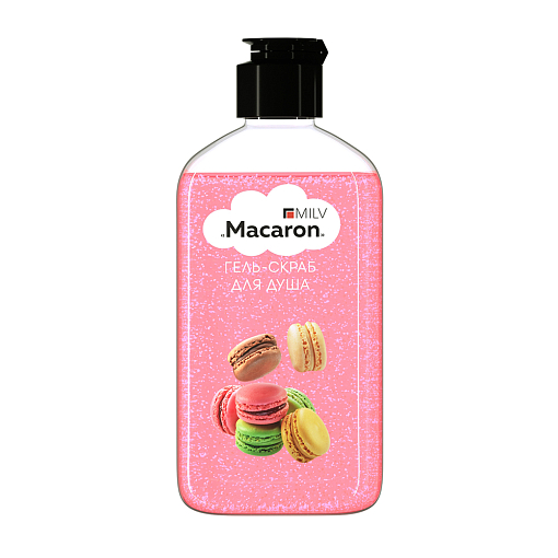 Milv, гель-скраб для душа "MACARON", 340 мл