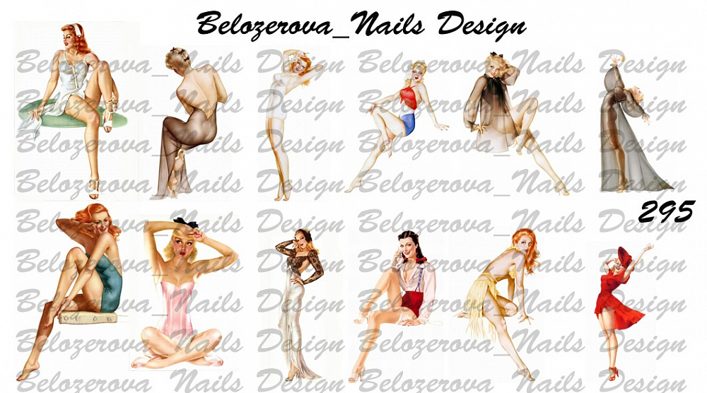 Слайдер-дизайн Belozerova Nails Design на белой пленке (295)