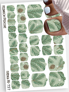 Anna Tkacheva, наклейки пленки для педикюра PR-757