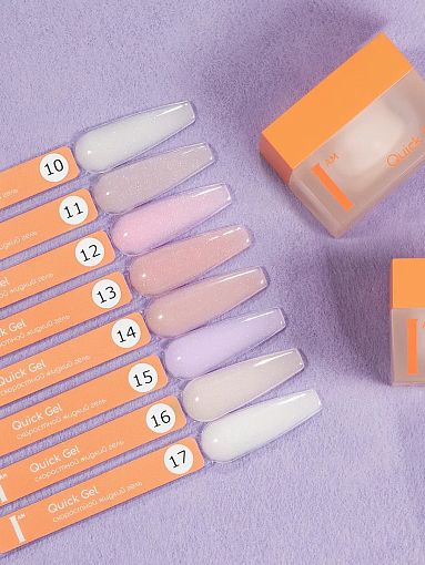 I am, набор №11 скоростной жидкий гель Quick Gel (8 оттенков по 12 мл)