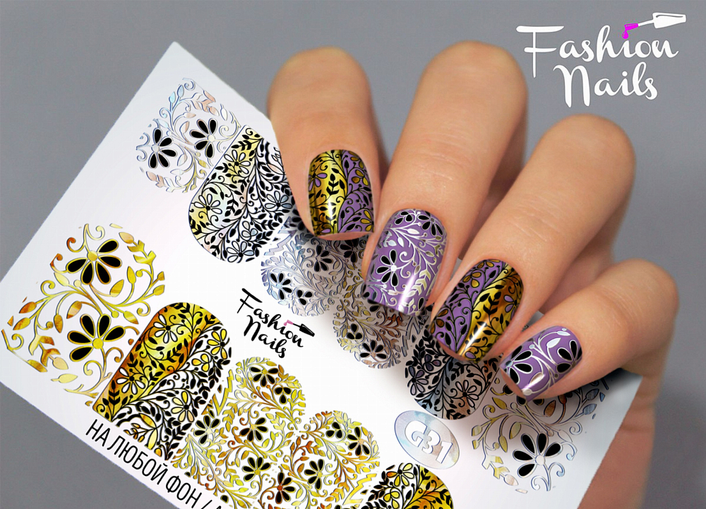 Fashion Nails, слайдер-дизайн "Galaxy" №31 Fashion Nails, слайдер-дизайн "Galaxy" №31