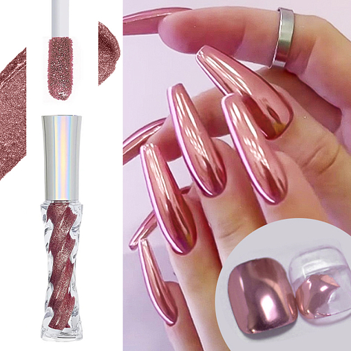 Mirror Effect Nail Powder - жидкий пигмент с эффектом металла №02, 3 гр