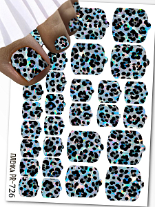 Anna Tkacheva, наклейки пленки для педикюра PR-726