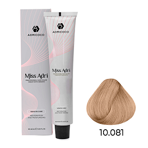 Adricoco, Miss Adri - крем-краска для волос (10.081 Платиновый блонд пастельный ледяной), 60 мл
