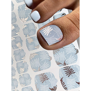 Anna Tkacheva, наклейки пленки для педикюра с фольгой VIP-062