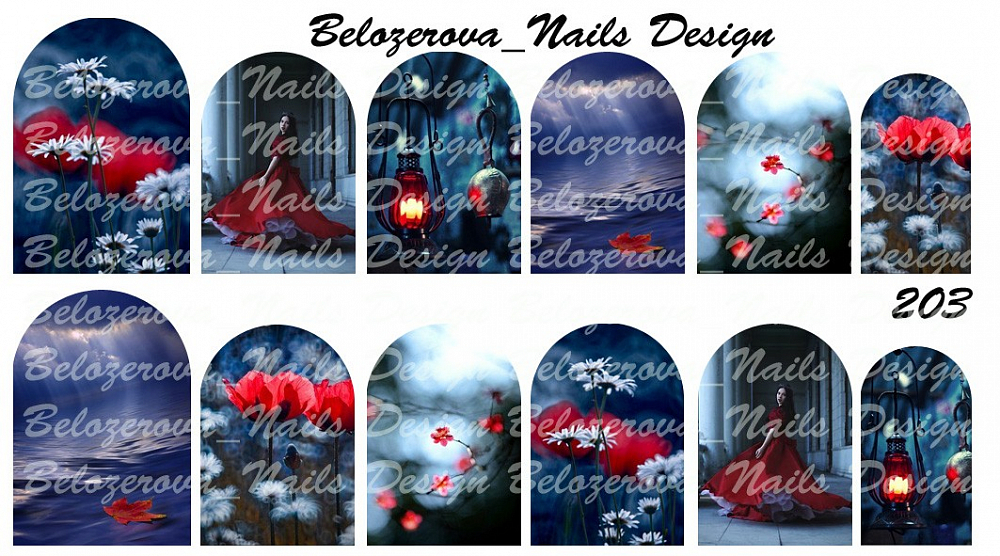 Слайдер-дизайн Belozerova Nails Design на прозрачной пленке (203)