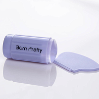 Born Pretty, штамп прозрачный силиконовый (Purple) + скрапер