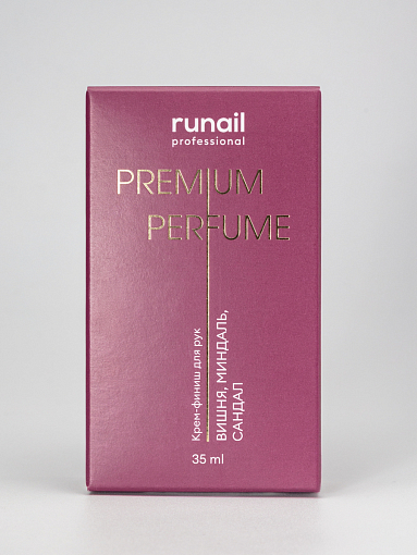RuNail, парфюмированный крем-финиш для рук с мочевиной 10% (вишня, миндаль, сандал), 35 мл