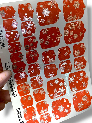 Anna Tkacheva, наклейки пленки для педикюра с фольгой VIP-069