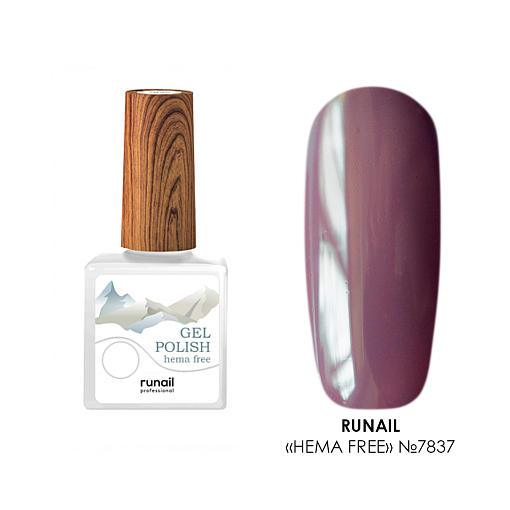 RuNail, Hema free - гипоаллергенный гель-лак №7837, 10 мл