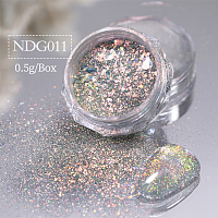 Aurora Reflective Glitter Powder - светоотражающий пигмент для дизайна ногтей G011, 1 шт