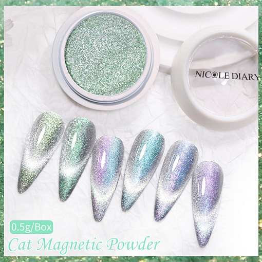Cat Magnetic Powder NDM003 - магнитный пигмент 2в1 "Кошачий глаз"