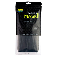 Irisk, защитная маска для мастера маникюра трехслойная черная текстурированная, 6 шт