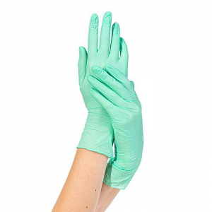 Archdale, перчатки для маникюриста нитриловые Nitrimax (зеленые, S), 50 пар
