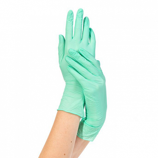 Archdale, перчатки для маникюриста нитриловые Nitrimax (зеленые, S), 50 пар