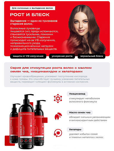 TNL, набор №81 шампунь для роста и блеска волос и спрей легкое расчесывание с пшеницей