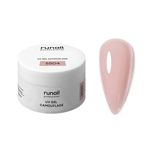 Runail, камуфлирующий УФ-гель №5504 (Пудровая роза), 15 гр