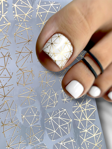 Anna Tkacheva, наклейки пленки для педикюра с фольгой VIP-084