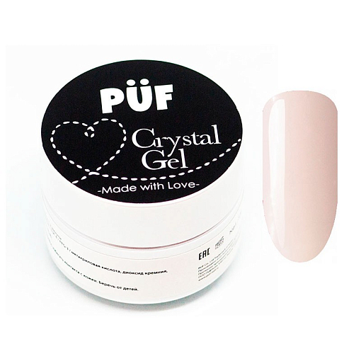 УЦЕНКА, PUF, Crystal Gel - полигель (прозрачно-розовый), 10 гр