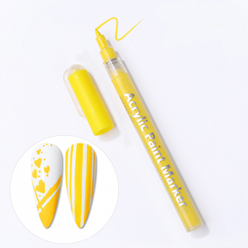 Born Pretty, Nail Art pen - маркер для ногтей 54320-06 (желтый)