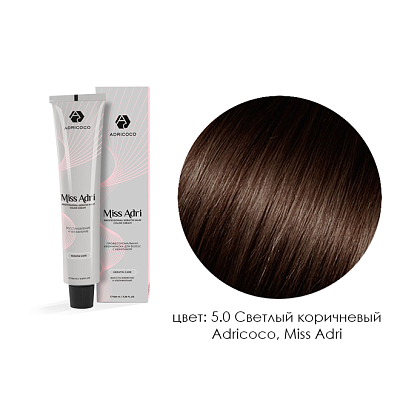 

Adricoco, Miss Adri - крем-краска для волос (5.0 Светлый коричневый), 100 мл