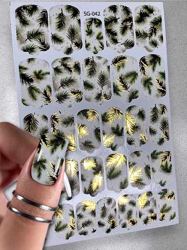 Anna Tkacheva, фольгированные наклейки пленки для дизайна ногтей SG-042