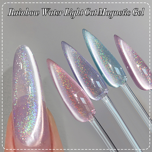 Born Pretty, Rainbow Water Light Cat Magnetic Gel - гель-лак "кошачий глаз" RW-03, 10 мл