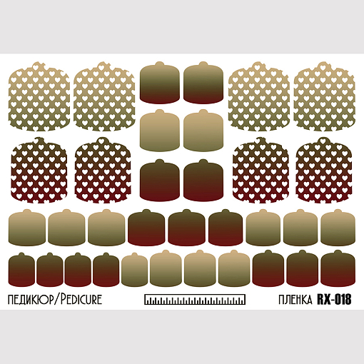 Anna Tkacheva, металлизированные наклейки пленки для педикюра RX-018 Anna Tkacheva, металлизированные наклейки пленки для педикюра RX-018