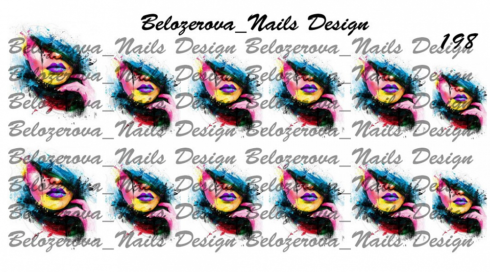 Слайдер-дизайн Belozerova Nails Design на прозрачной пленке (198)