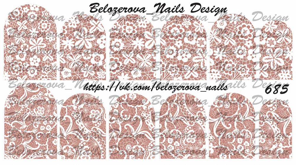 Слайдер-дизайн Belozerova Nails Design на прозрачной пленке (685)