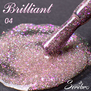 Serebro, гель-лак светоотражающий "Brilliant" №04, 8 мл