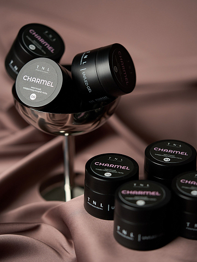 TNL, Charmel - жесткий гель для наращивания с шиммером №08, 15 мл