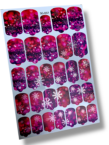 Anna Tkacheva, фольгированные наклейки пленки для дизайна ногтей SG-037