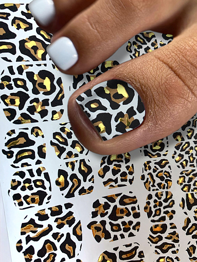 Anna Tkacheva, наклейки пленки для педикюра с фольгой VIP-032