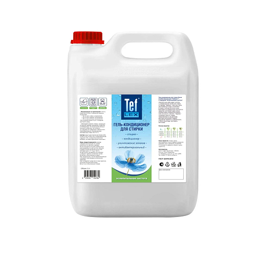 Тефлекс, гель-кондиционер антибактериальный для стирки белья (Ослепительная чистота), 5 л Тефлекс, гель-кондиционер антибактериальный для стирки белья (Ослепительная чистота), 5 л