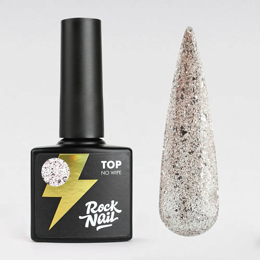 RockNail, Rich Top - топ со светоотражающими частичками и хлопьями фольги №2 (Penthouse), 10 мл