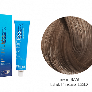 Estel, Princess Essex - крем-краска (8/76 св-русый коричнево-фиолетовый/дымчатый топаз), 60 мл