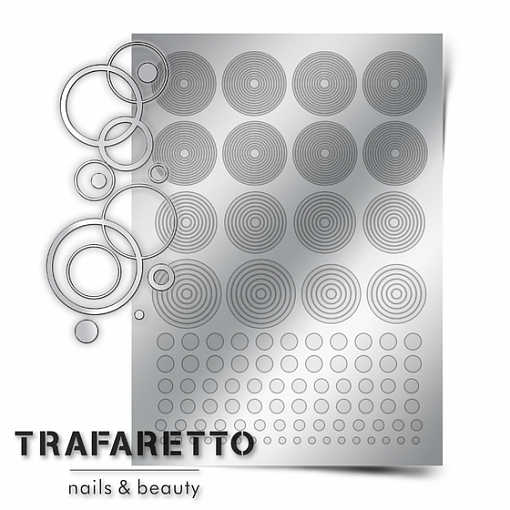 Trafaretto (Prima nails), Металлизированные наклейки (GM-02, серебро)