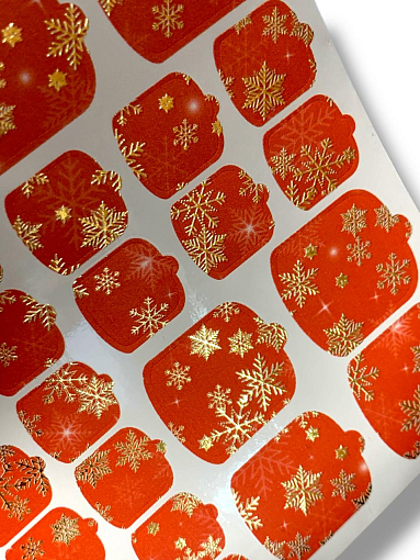 Anna Tkacheva, наклейки пленки для педикюра с фольгой VIP-068