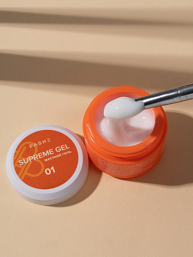 PASHE, Supreme Gel - жесткий гель для наращивания №1, 15 мл