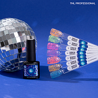 TNL, Disco night - гель-лак с цветной неоновой слюдой №4, 6 мл
