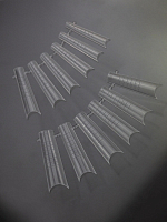 Обратные многоразовые формы для наращивания ногтей "Арочный квадрат" (40610), 120 шт