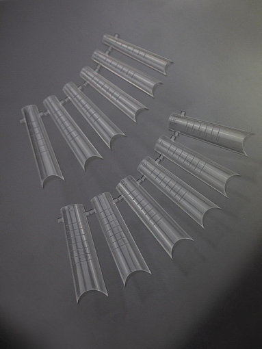 Обратные многоразовые формы для наращивания ногтей "Арочный квадрат" (40610), 120 шт