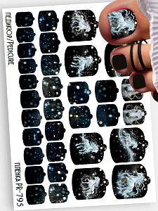 Anna Tkacheva, наклейки пленки для педикюра PR-795