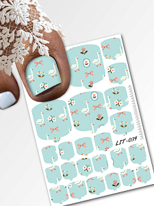 Anna Tkacheva, мини наклейки пленки для педикюра LIT-039