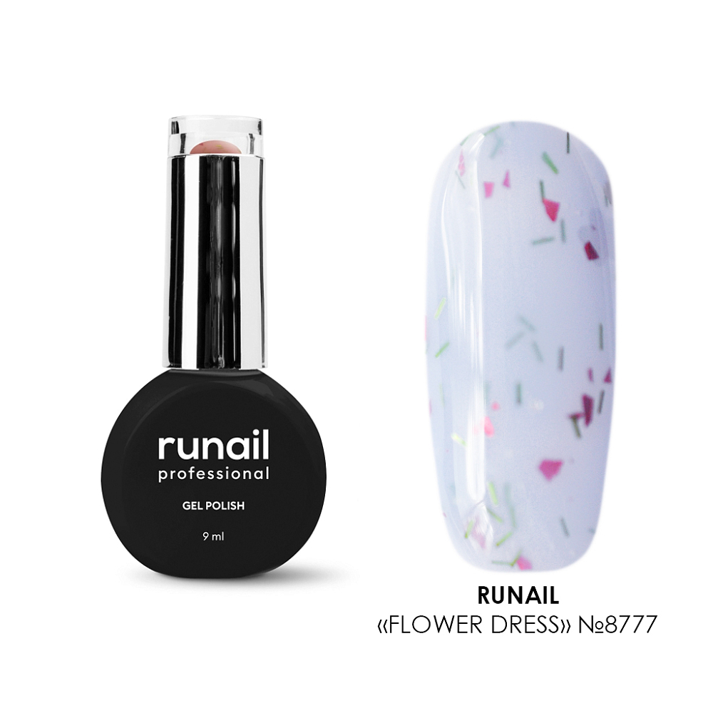 RuNail, гель-лак "Flower dress" №8777, 9 мл