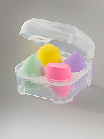 Evabond, набор спонжей для макияжа в боксе, 4 шт