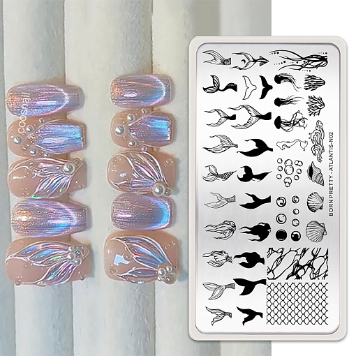 Born Pretty, пластина для стемпинга 12*6 см 58937-02 (ATLANTIS-N002)
