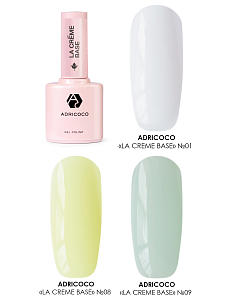 Adricoco, набор №96 камуфлирующие базы La creme base (3 оттенка по 10 мл)