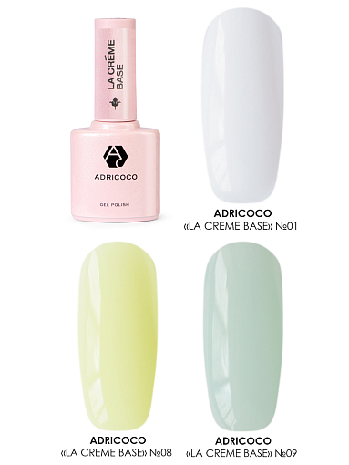 Adricoco, набор №96 камуфлирующие базы La creme base (3 оттенка по 10 мл)